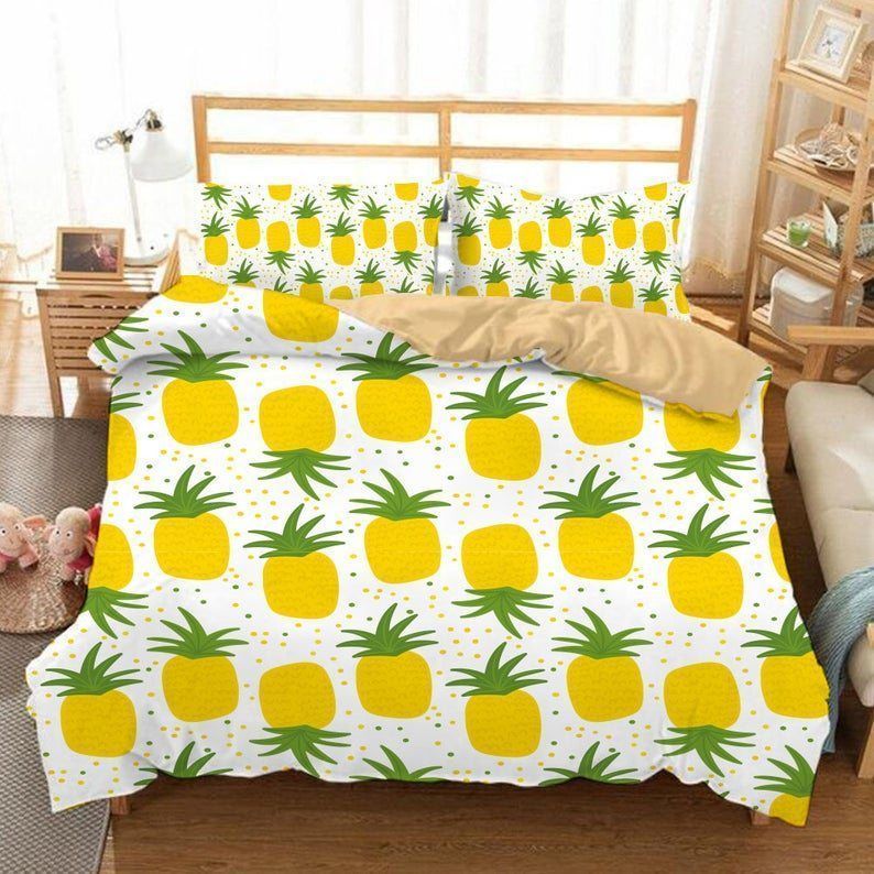Yellow Pineapple Bedding Set