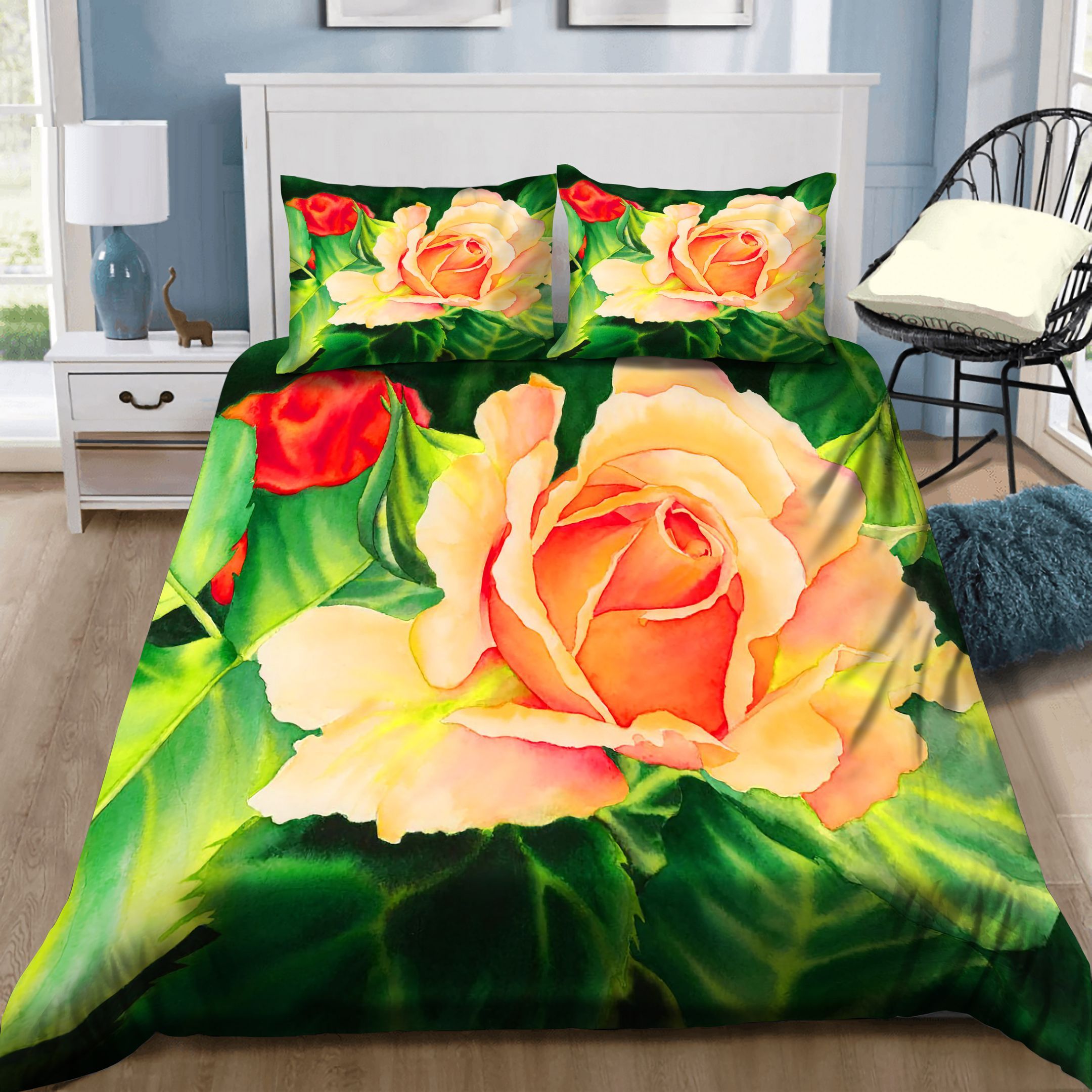 Yellow Roses Bedding Set