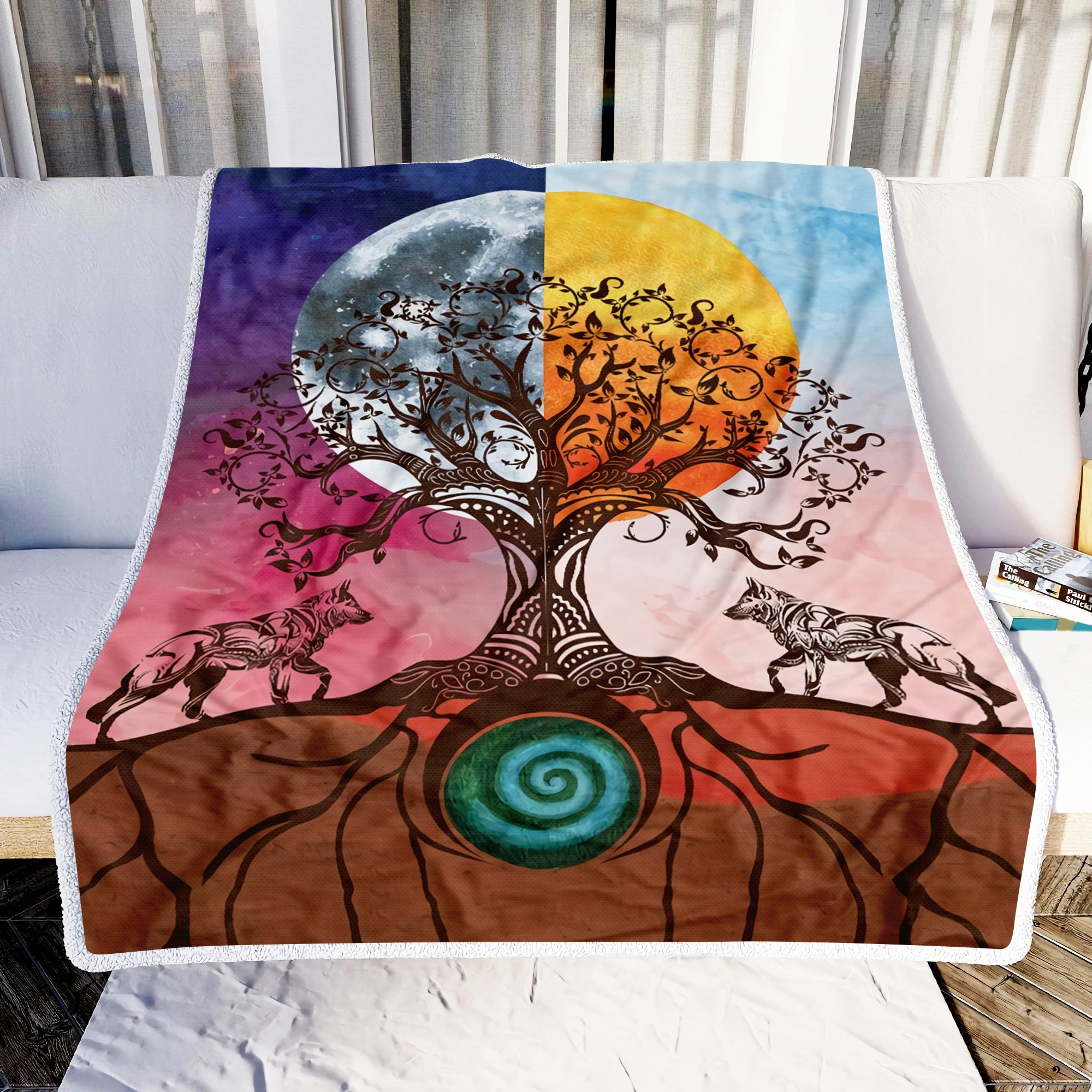 Yggdrasil Tree Of Life Fleece Blanket