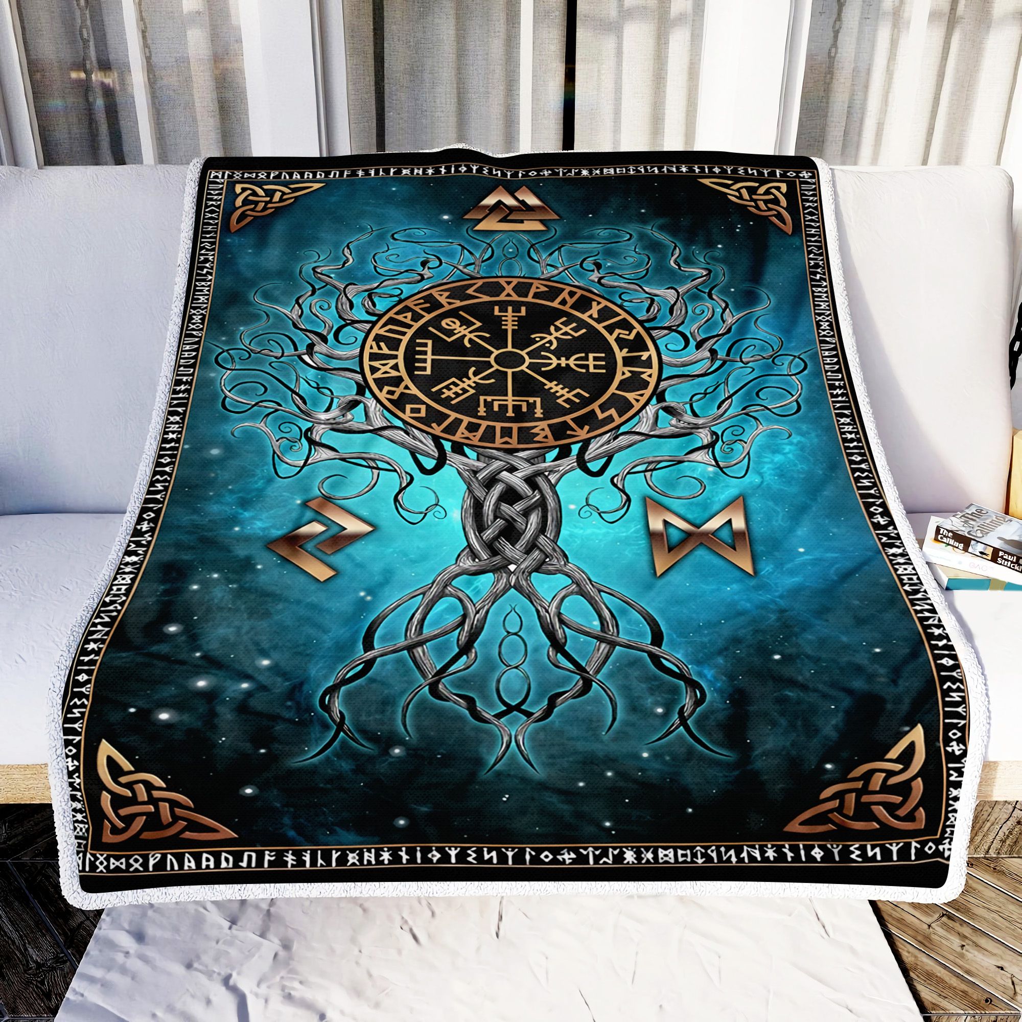 Yggdrasil Viking Fleece Blanket