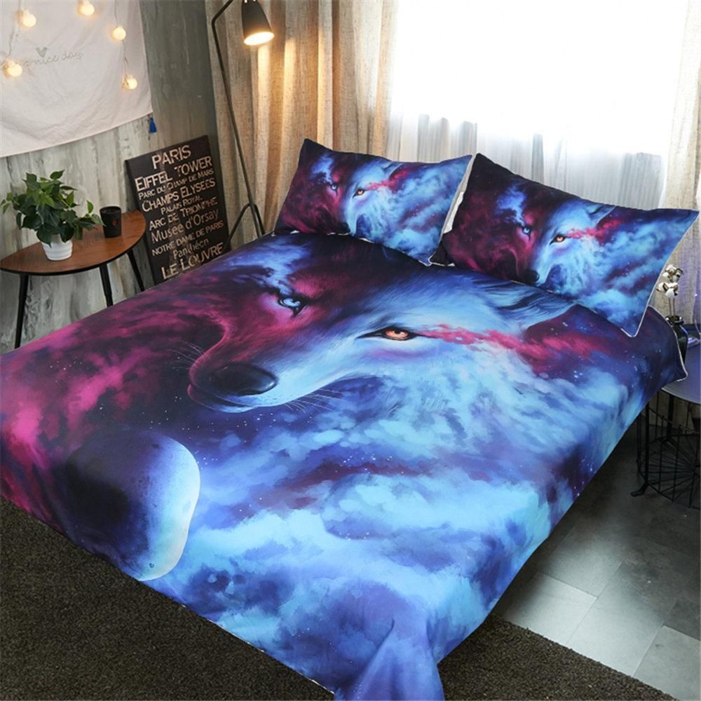 Yin Yang Creative Wolf Soft Cool Bedding Set