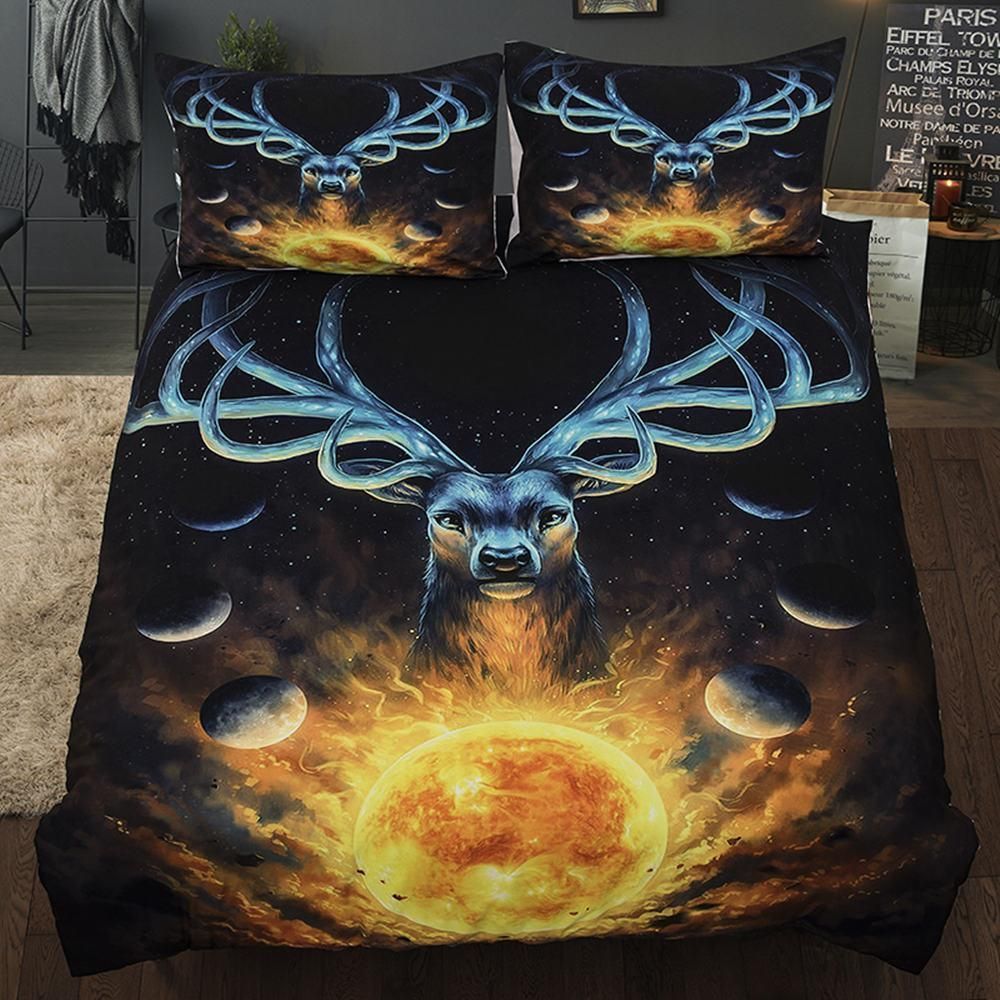 Yin Yang Deer Printed Bedding Set