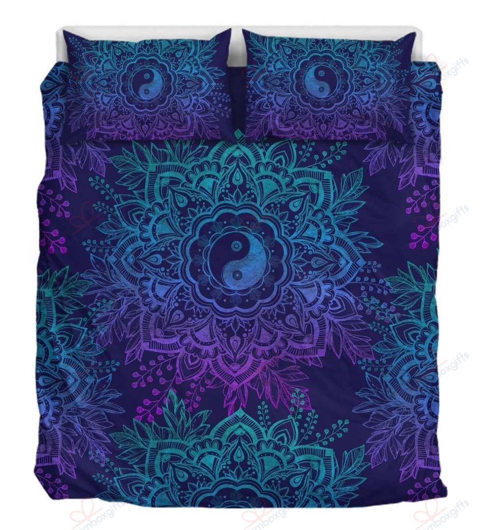 Yin Yang Mandala Bedding Navy Bedding Set