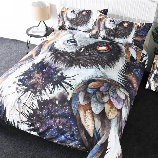 Yin Yang Owl Bedding Set