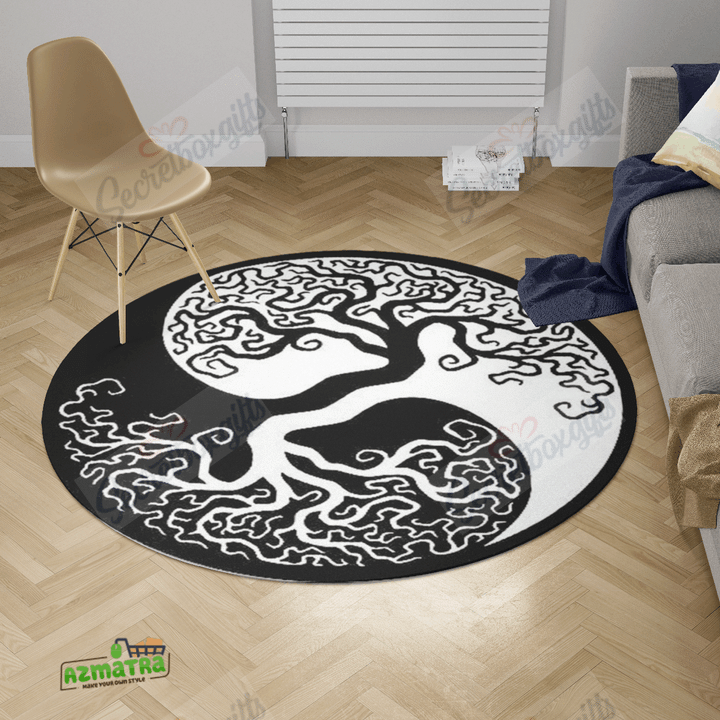 Yin Yang Tree Round Carpet