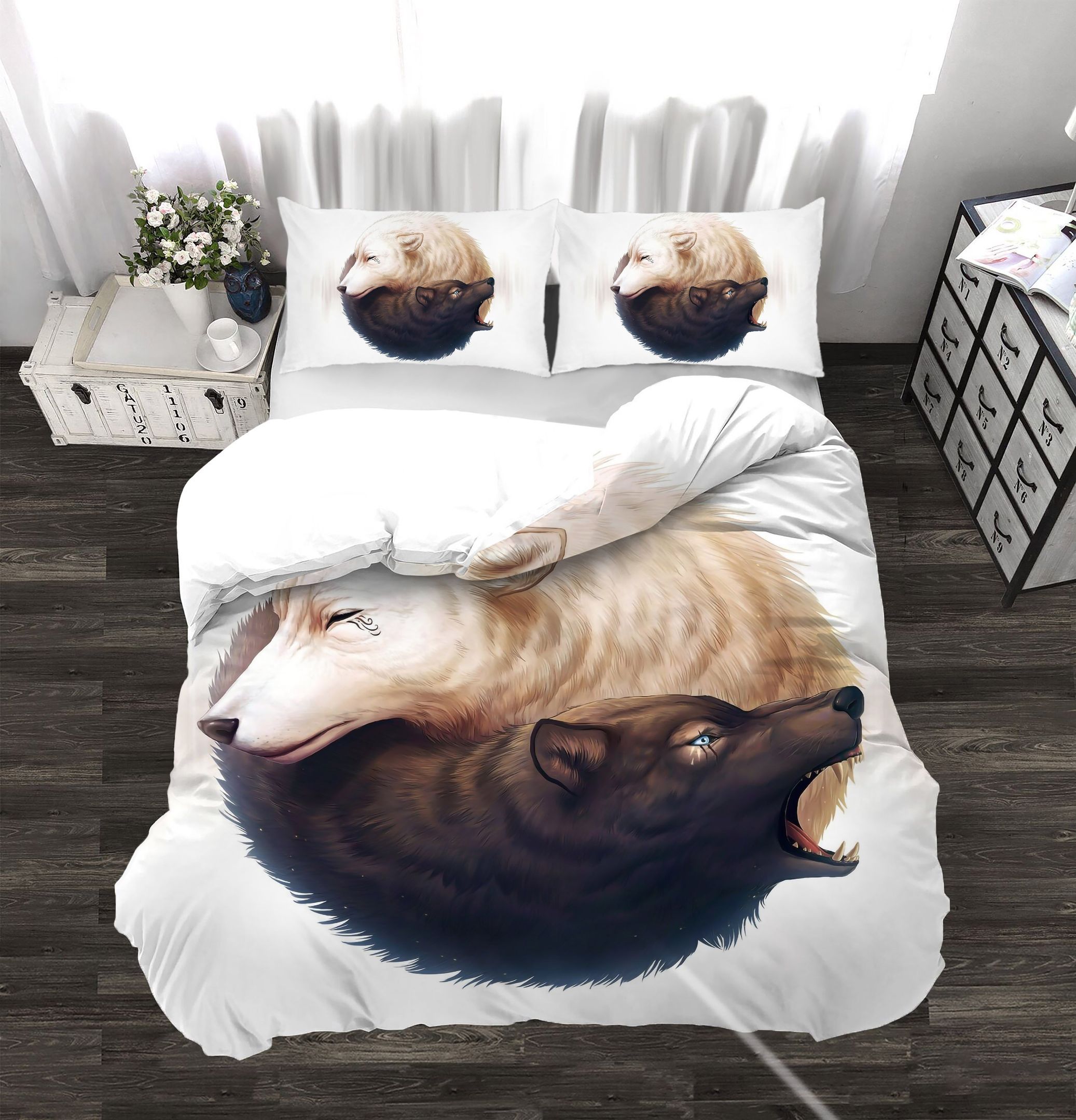 Yin Yang Wolf Bedding Set