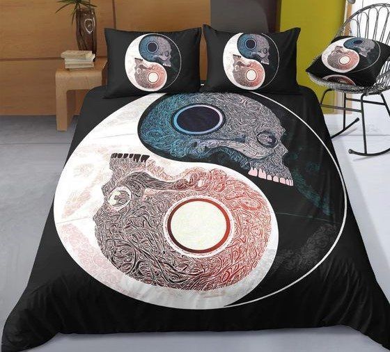 Yinyang Skull Bedding Set