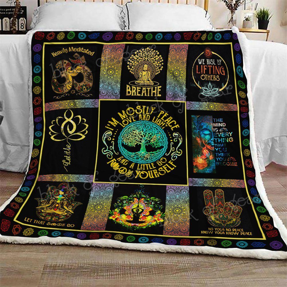 Yoga Sherpa Fleece Blanket