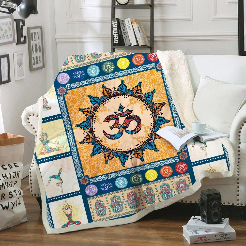 Yoga Sherpa Fleece Blanket