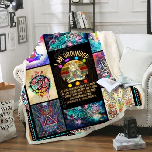 Yoga Sherpa Fleece Blanket