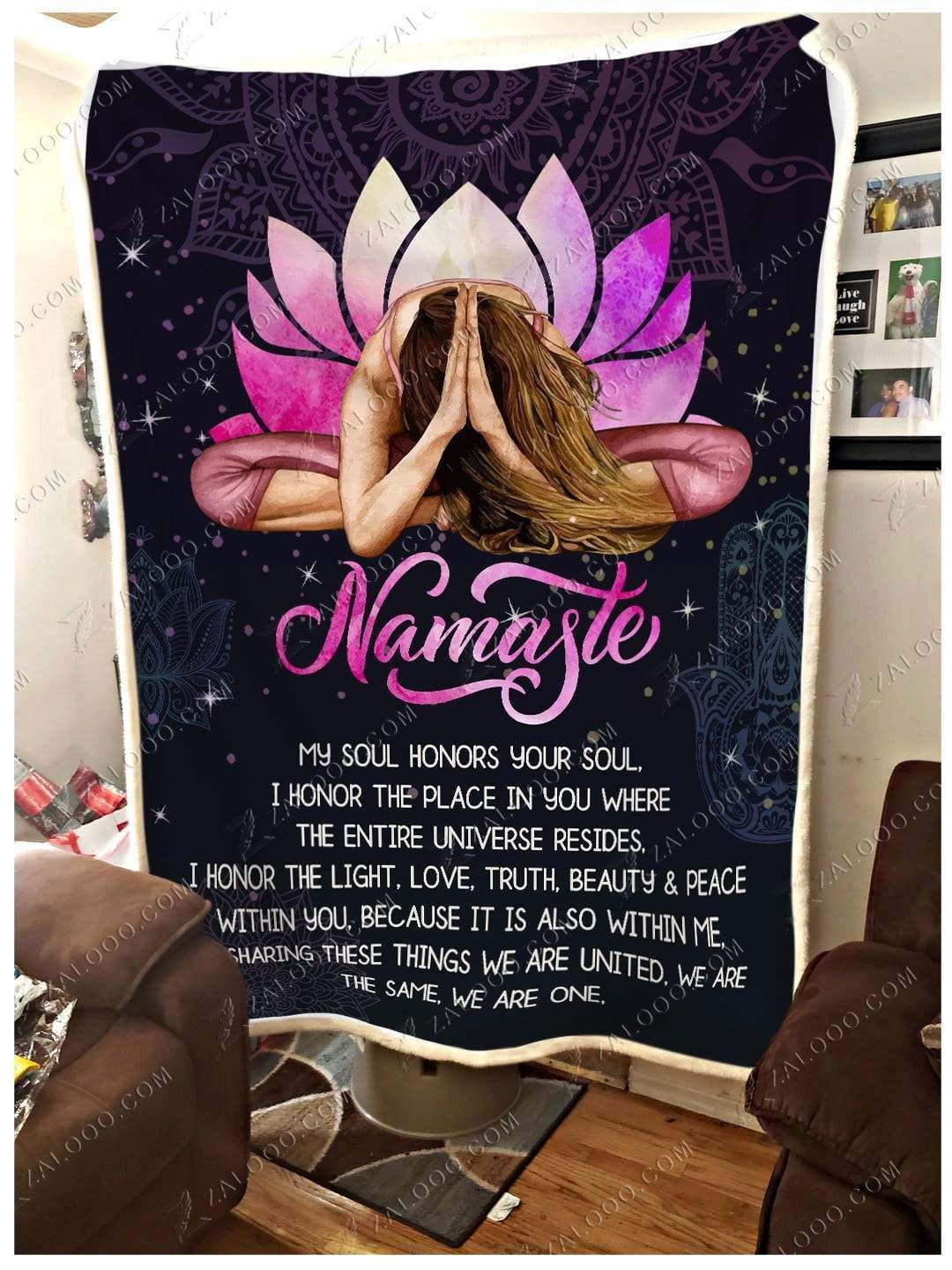 Yoga Sherpa Fleece Blanket