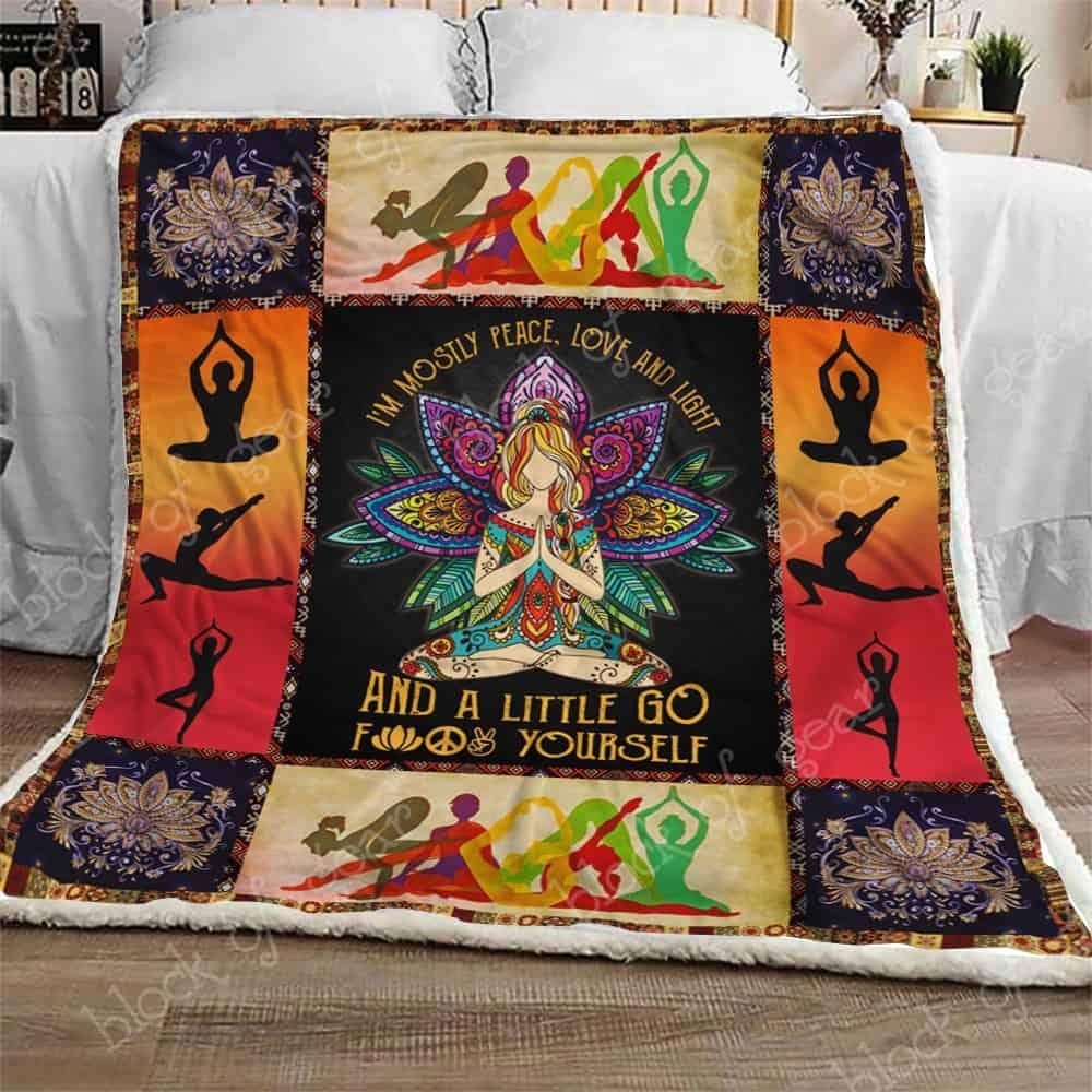 Yoga Sherpa Fleece Blanket