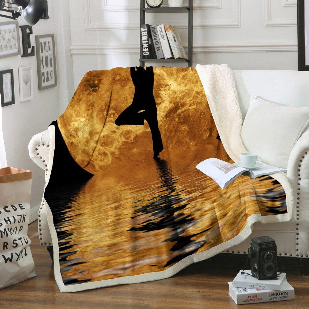 Yoga Sherpa Fleece Blanket
