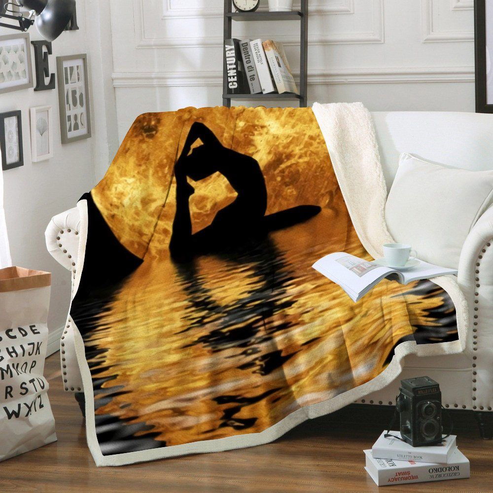 Yoga Sherpa Fleece Blanket