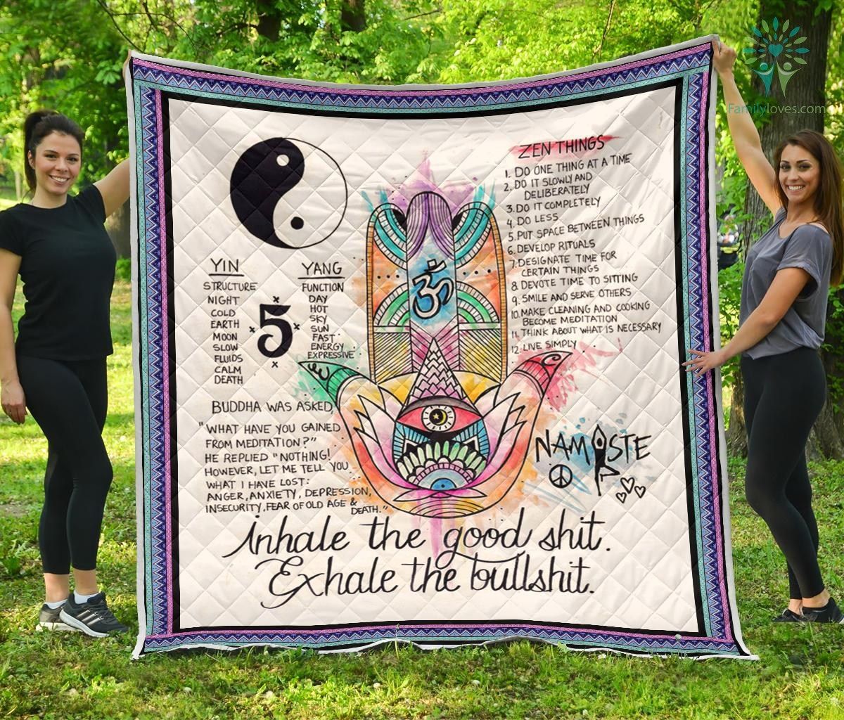 Yoga Exhale Quilt Blanket DHC090120730TD