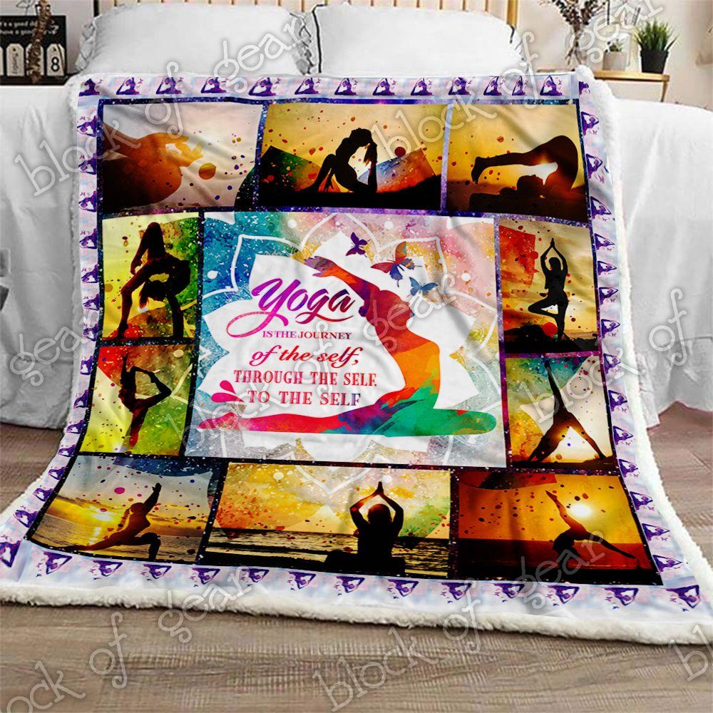 Yoga Heals The Soul Sherpa Fleece Blanket