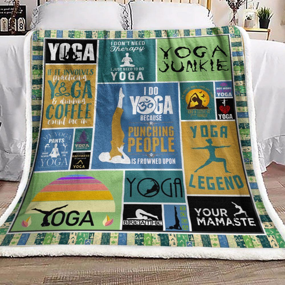 Yoga Sherpa Fleece Blanket
