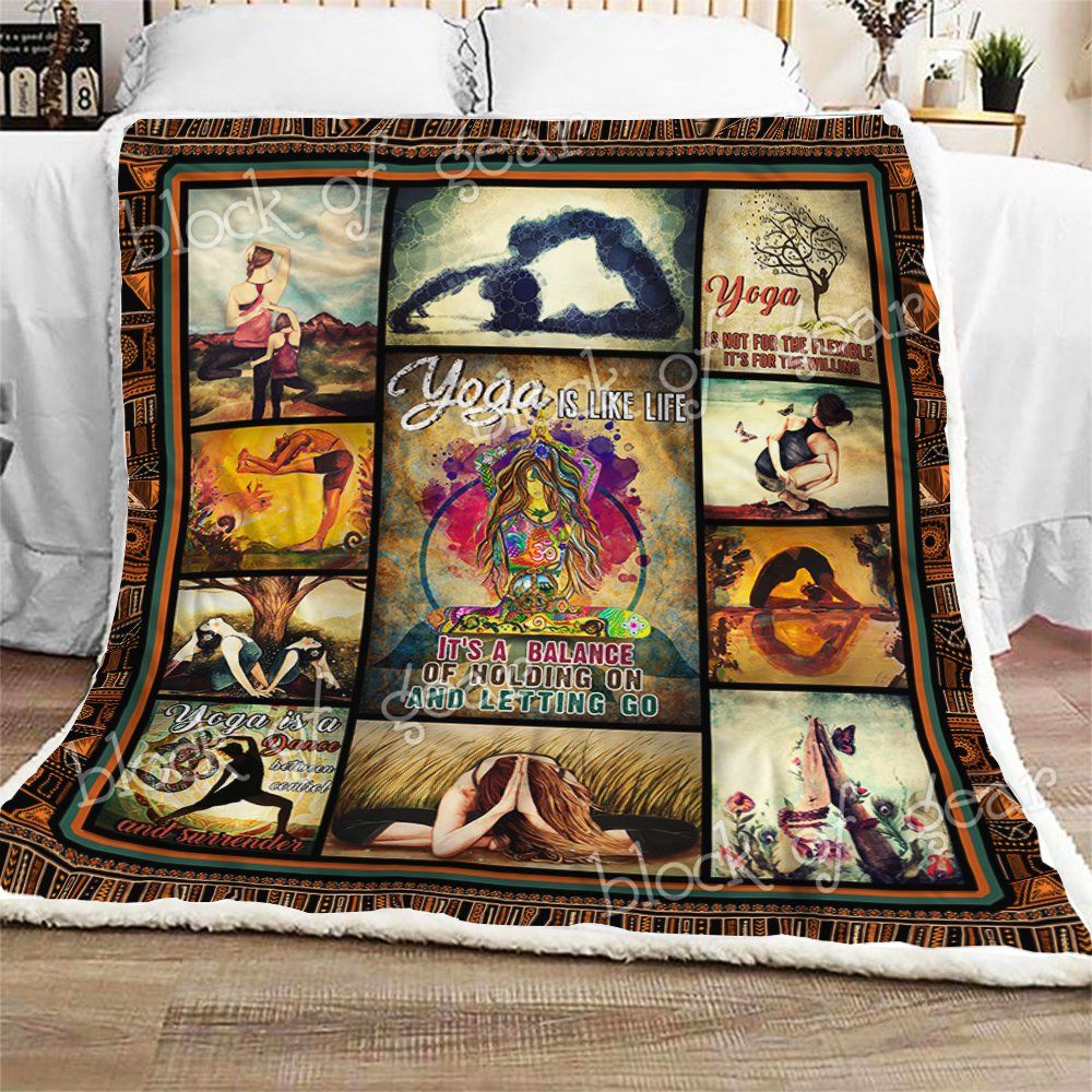 Yoga Life Sherpa Fleece Blanket