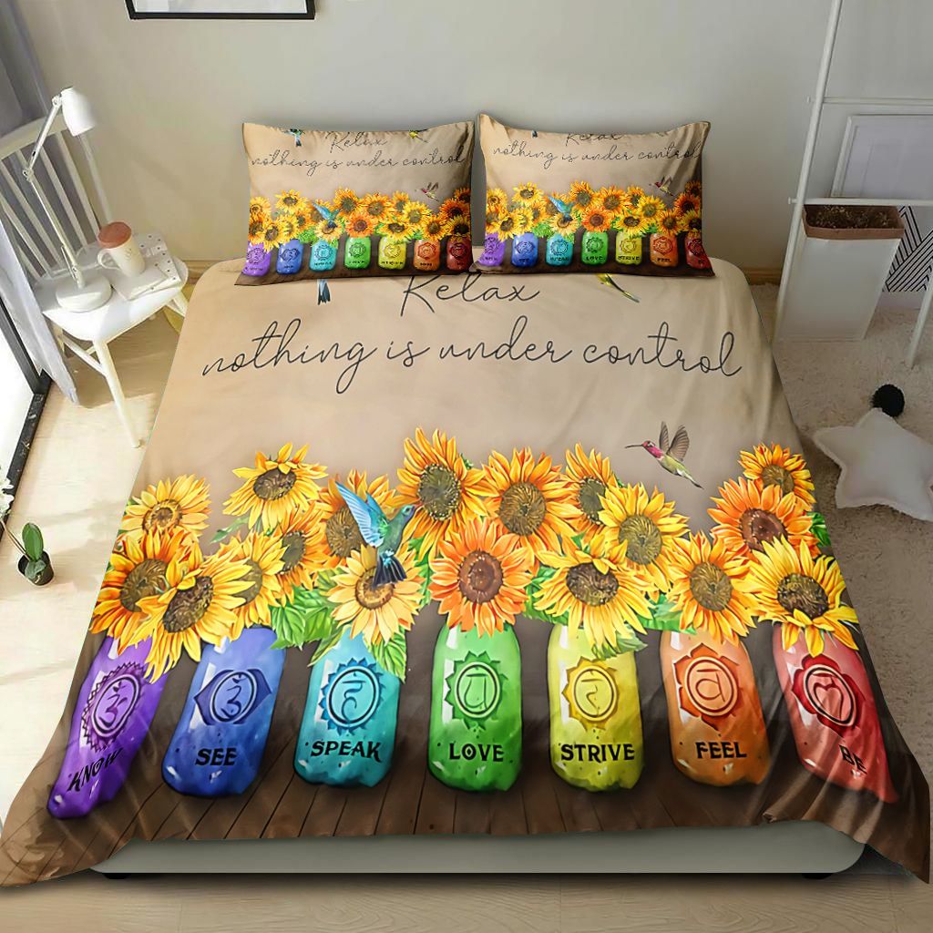 Yoga Relax Nothing Is Under Control Bedding Set