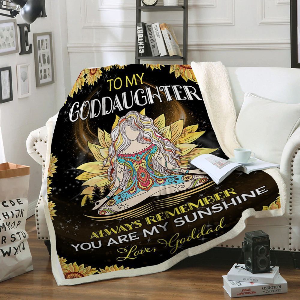 Yoga To My Goddaughter Sherpa Fleece Blanket