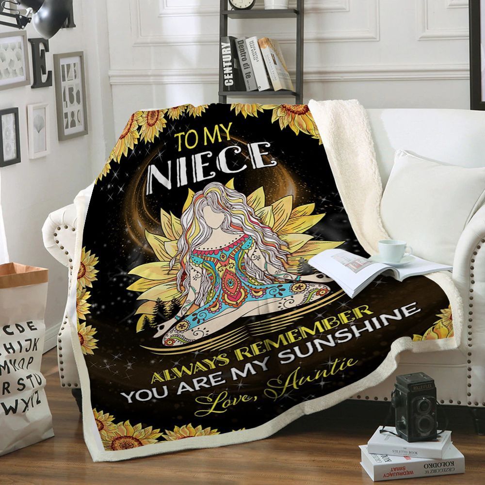 Yoga To My Niece Sherpa Fleece Blanket