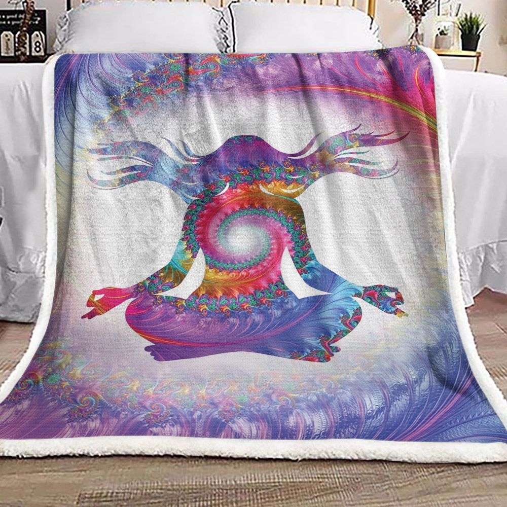 Yoga Sherpa Fleece Blanket