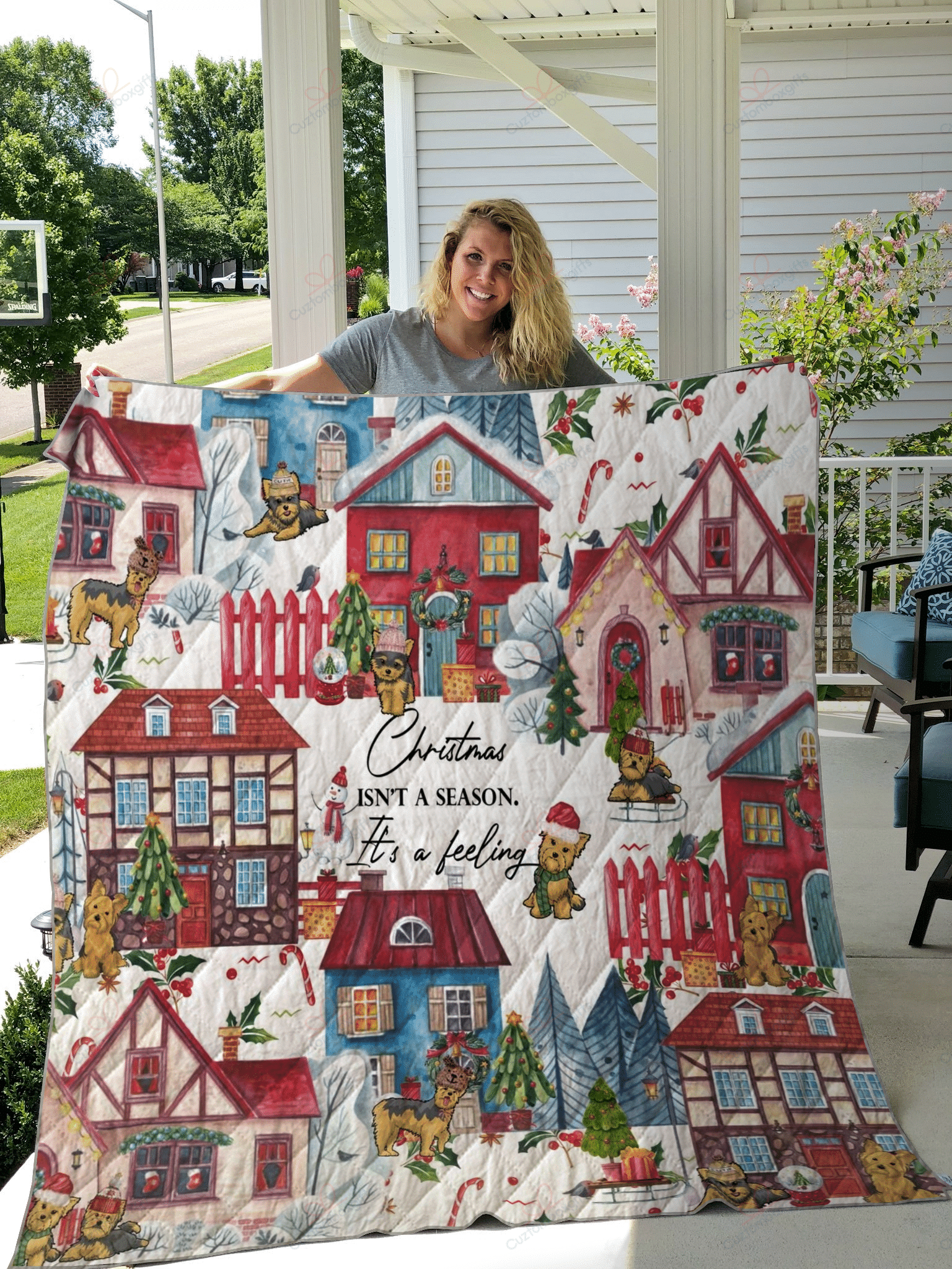 Yorkie Christmas Is A Feeling NC1811076CL Quilt Blanket