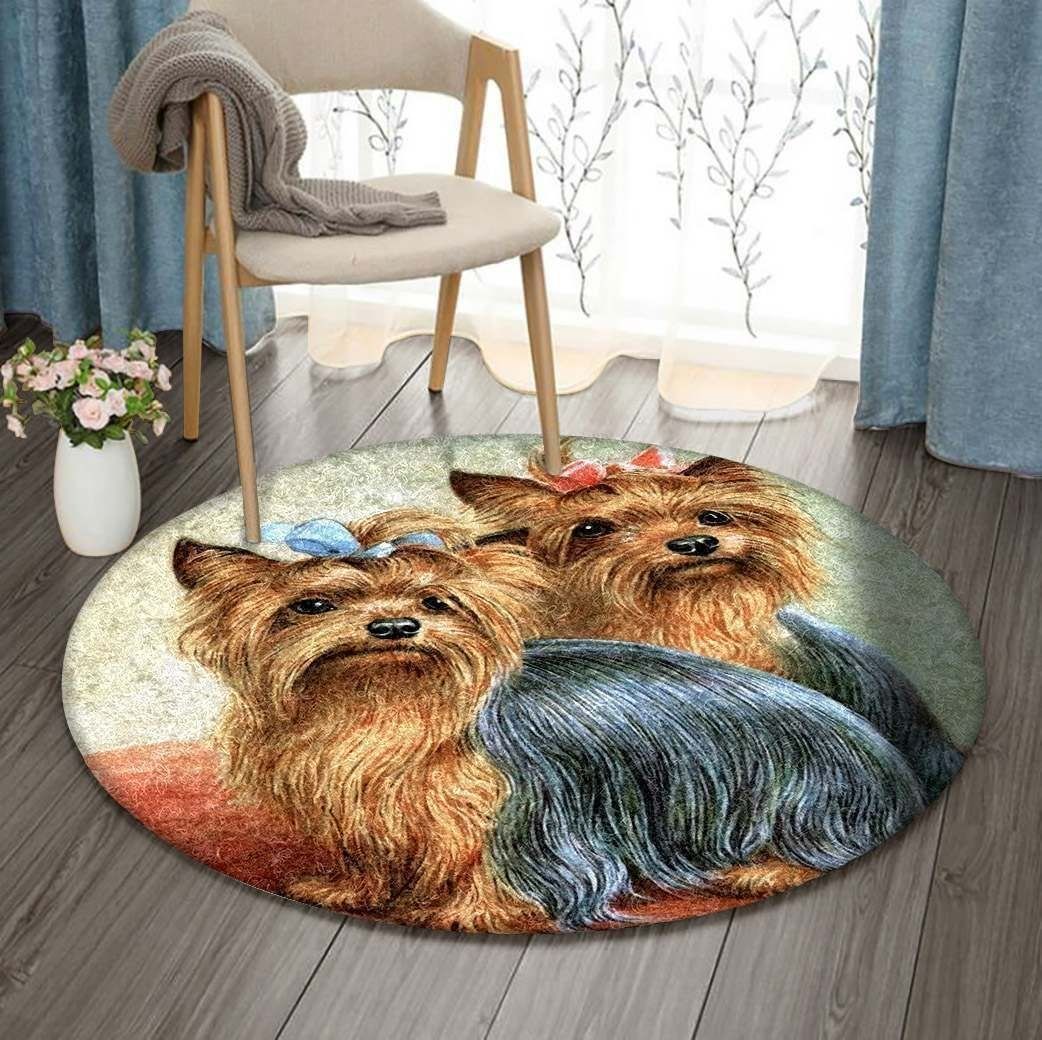 Yorkie Round Carpet