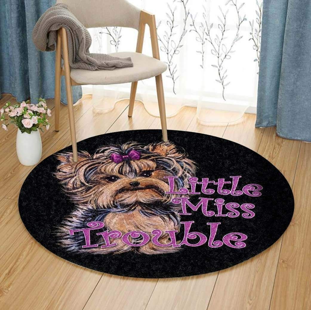 Yorkie Round Carpet