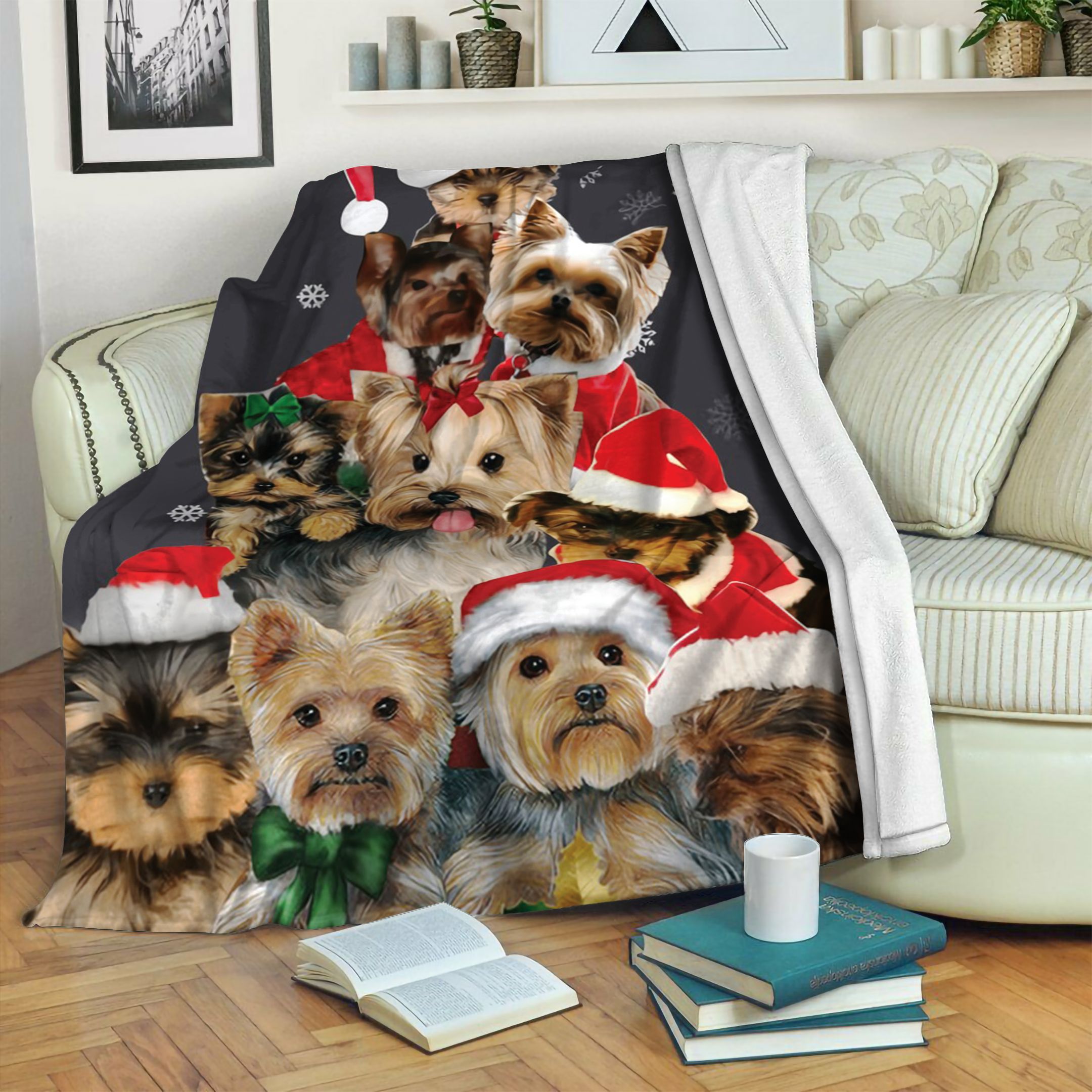 Yorkie Fleece Blanket