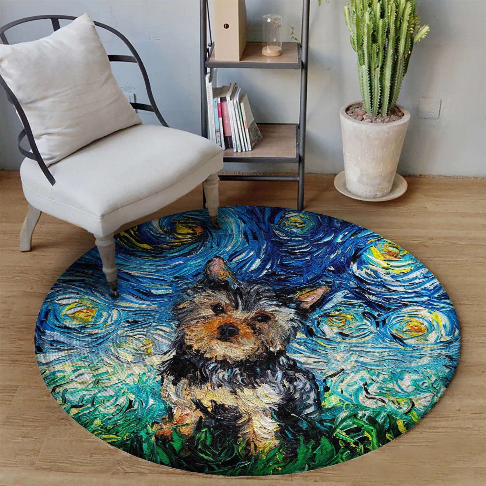 Yorkie Round Carpet