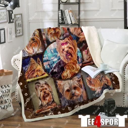 Yorkshire Dog Lovers Sherpa Fleece Blanket
