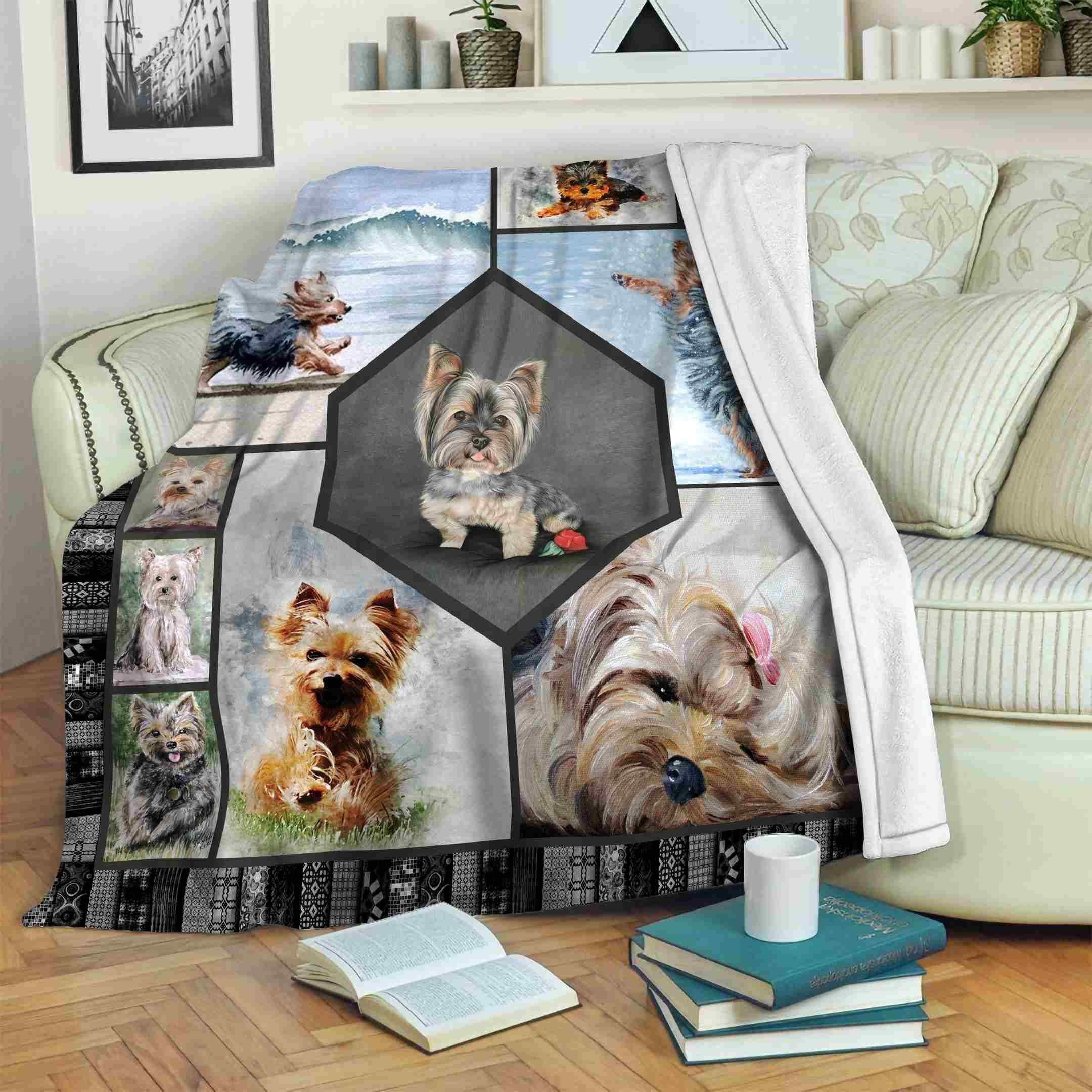 Yorkshire Terrier Fleece Blanket