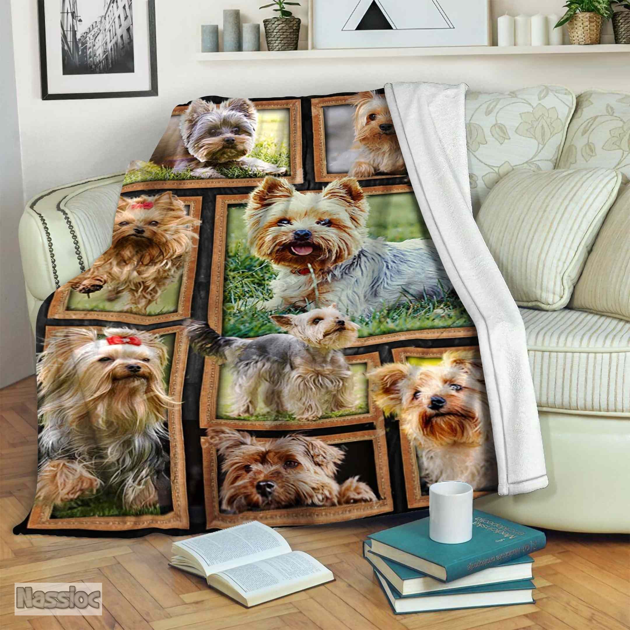 Yorkshire Terrier Fleece Blanket