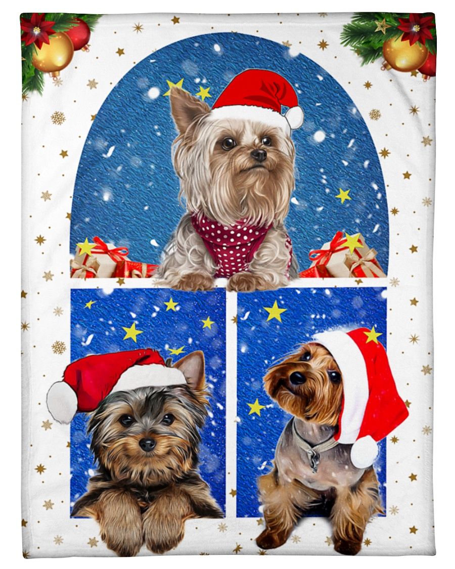 Yorkshire Waiting Santa Claus Fleece Blanket