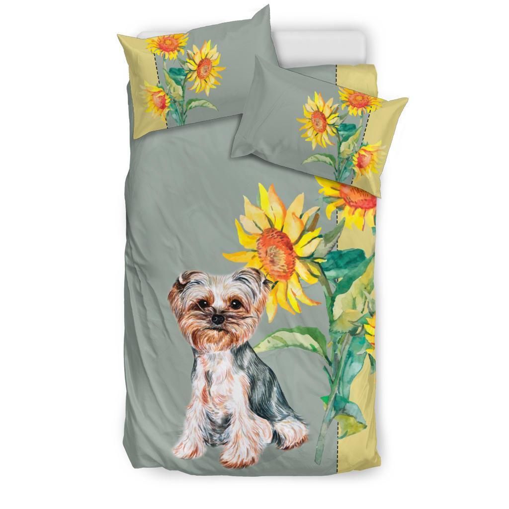 Yorkshire With Sunflower Gray Bedding Set