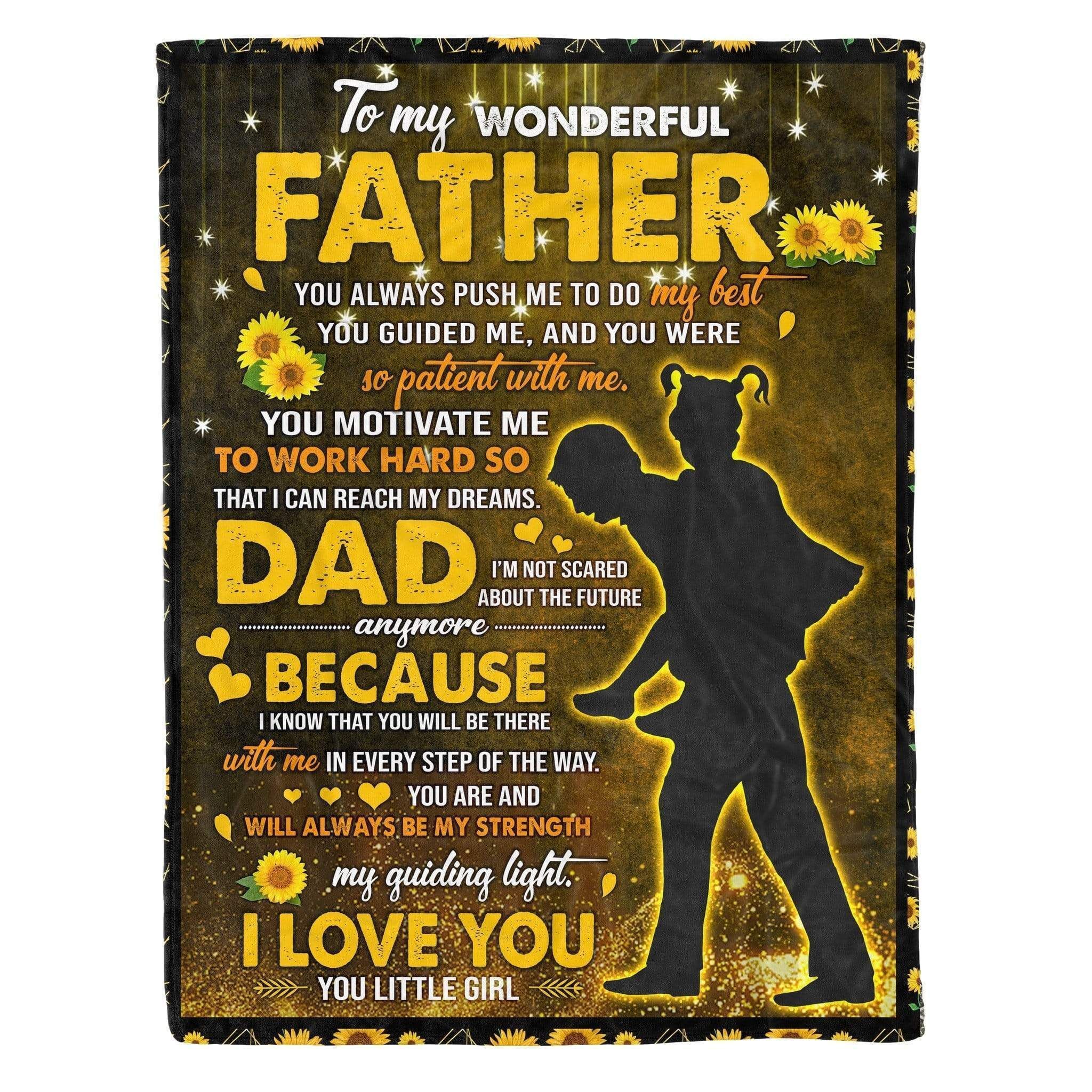 You Always Push Me To Do My Best Fleece Blanket Gift For Dad