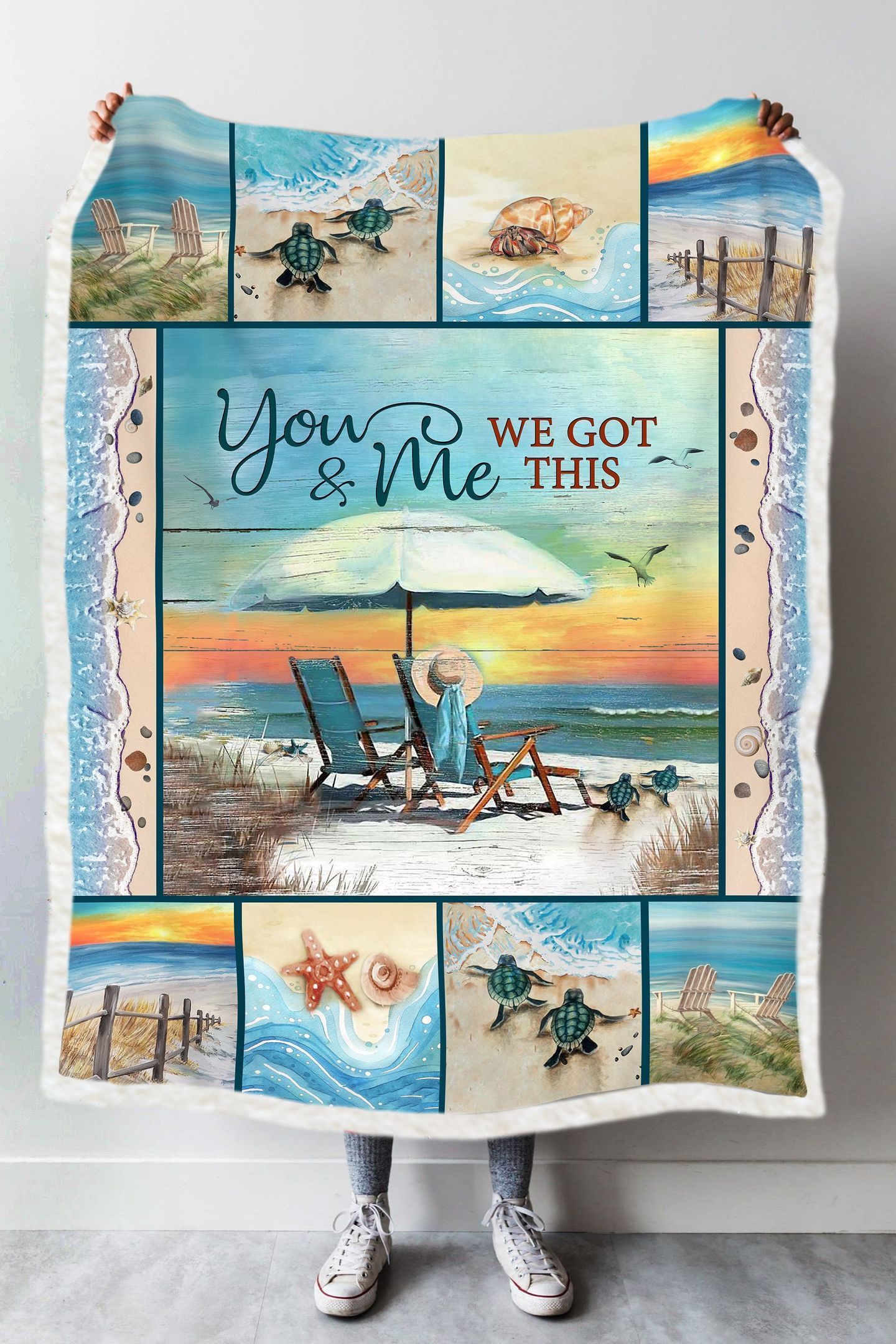 You And Me We Got This Gift For Wife Turtle Blanket