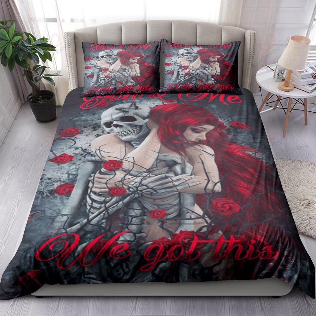 You And Me We Got This Skull Couple Bedding Set