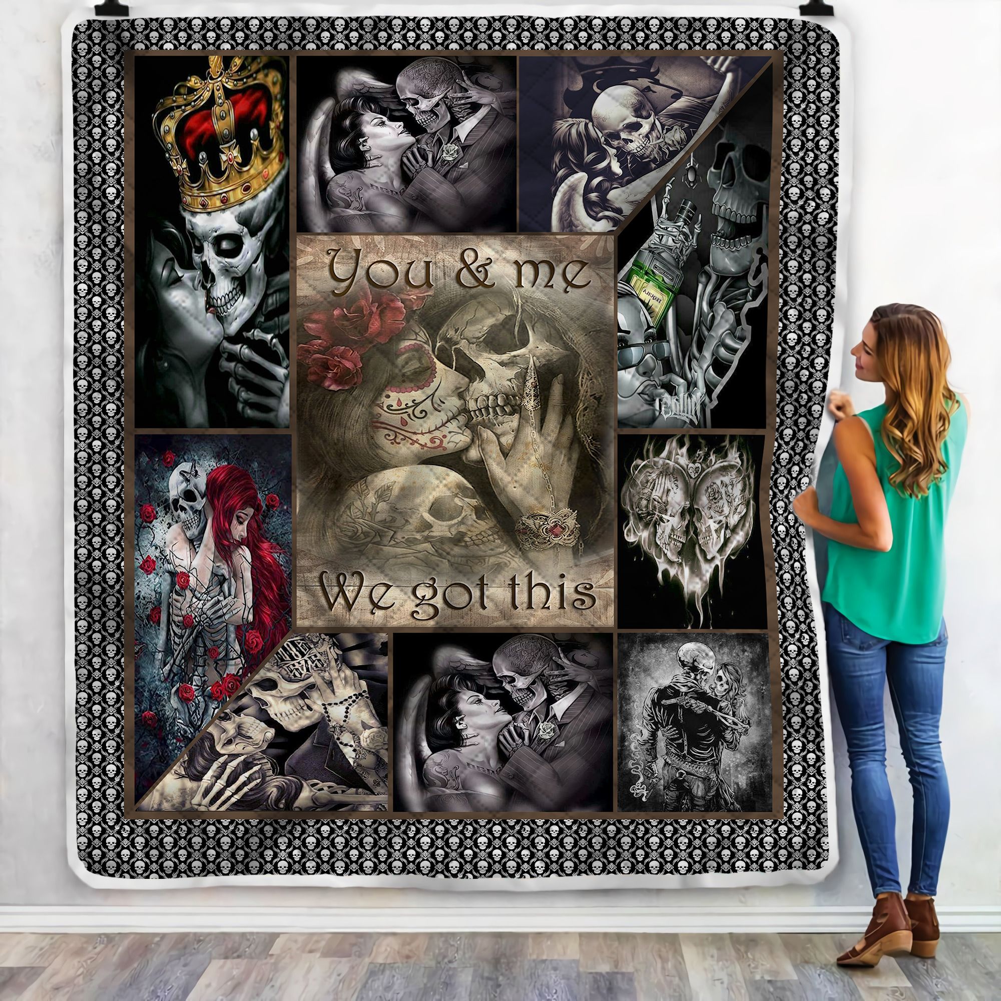 You And Me We Got This Skull Fleece Blanket