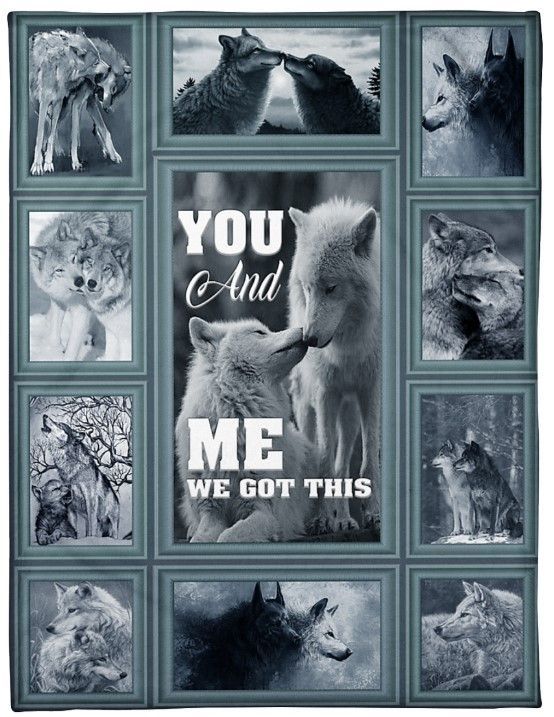 You And Me We Got This Wolf Sherpa Fleece Blanket