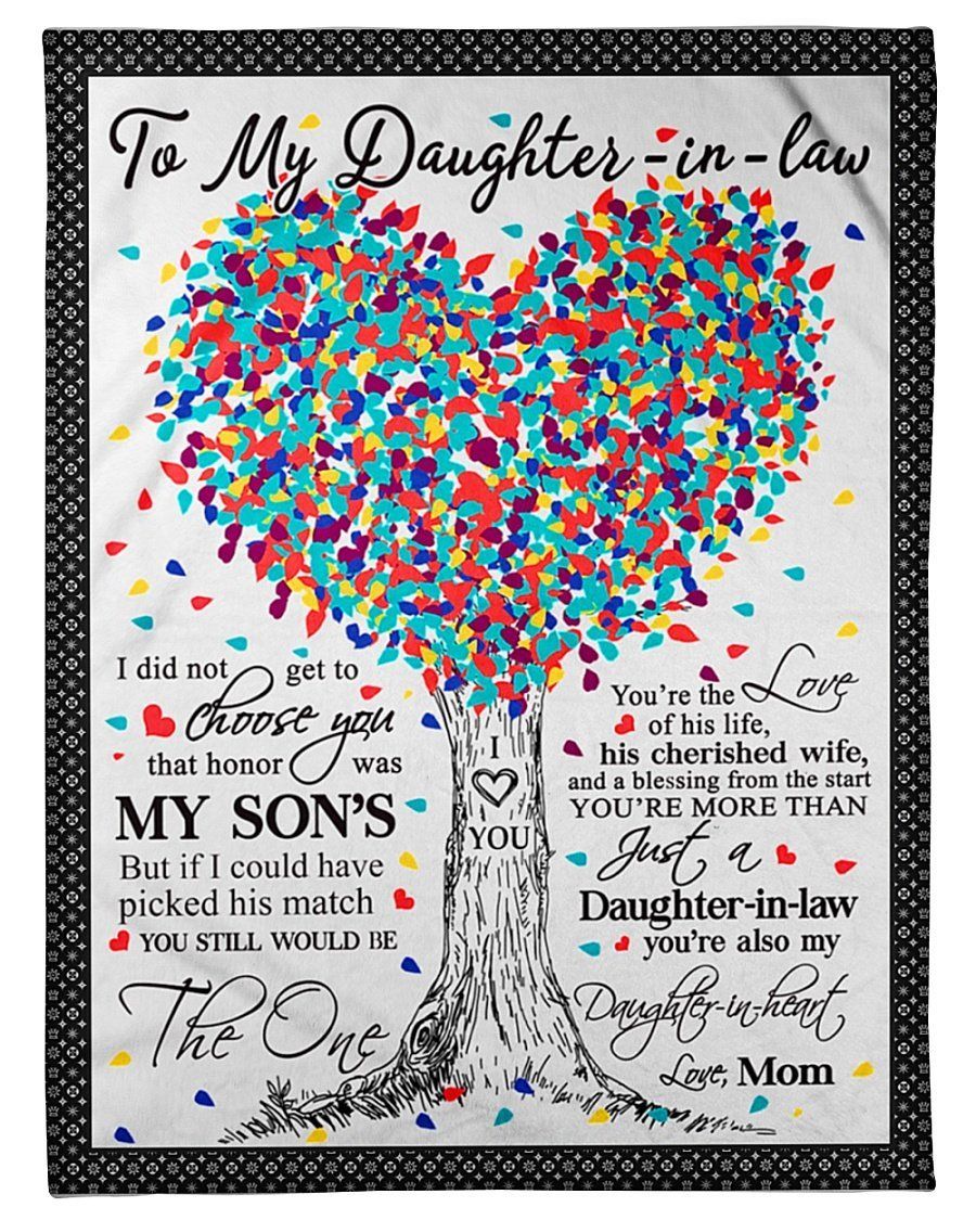 You Are Also Daughter In Heart To Daughter In Law Fleece Blanket Fleece Blanket