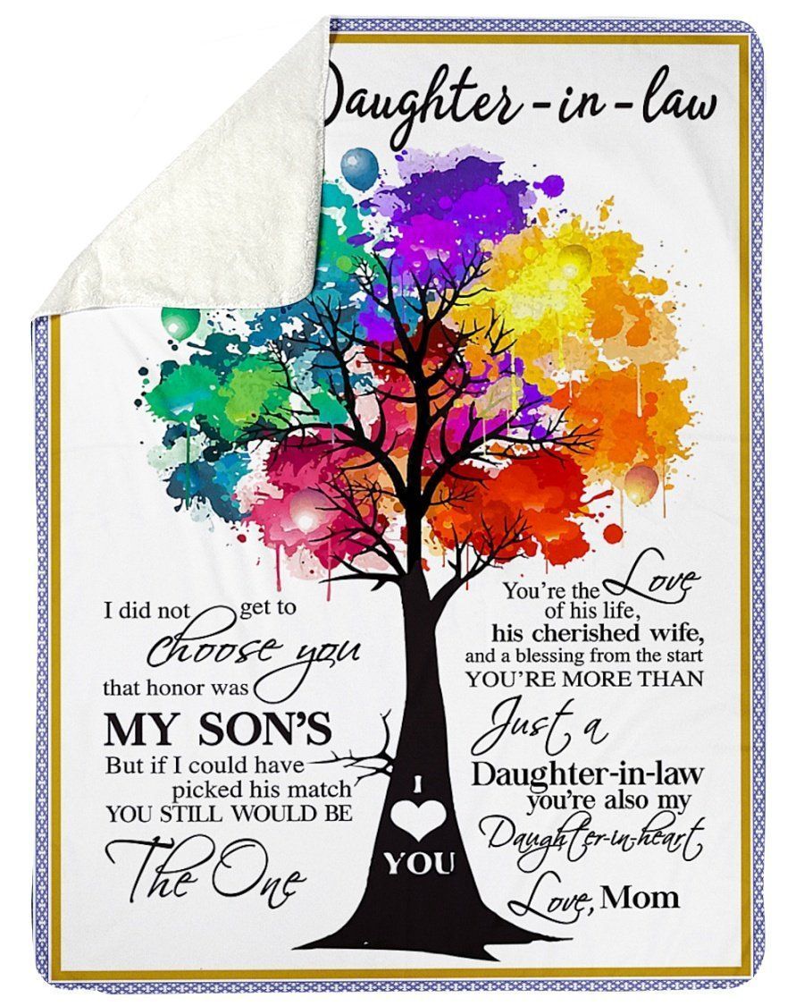 You Are Also My Daughter-in-heart Quote Gift For Daughter-in-law From Mom Fleece Blanket