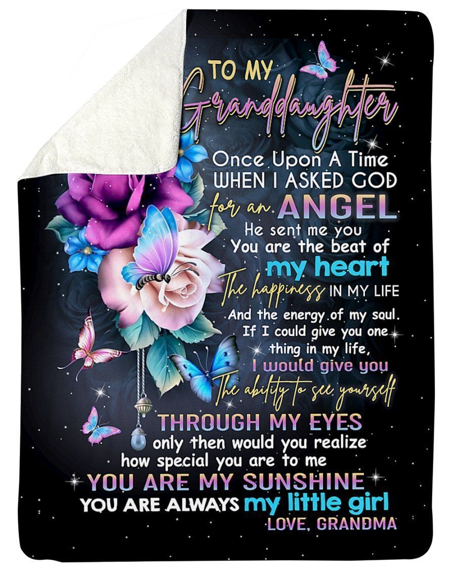 You Are Always My Little Girl Quote Gift For Granddaughter Fleece Blanket
