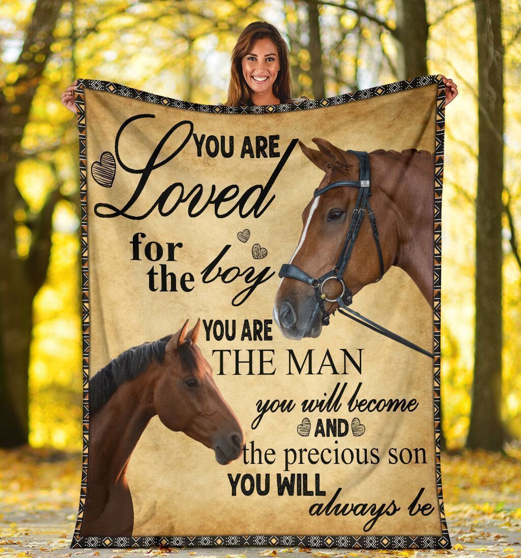 You Are Loved For The Boy Horse Soft Fleece Blanket
