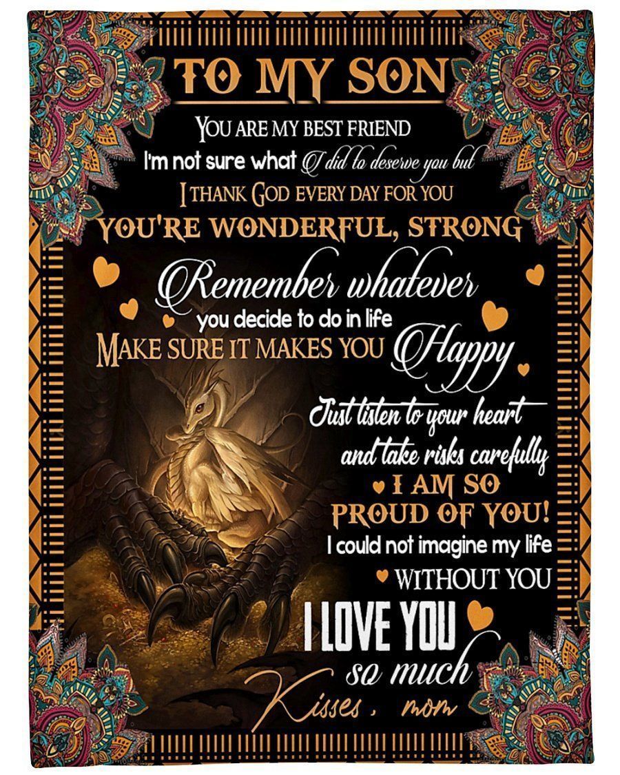 You Are My Best Friend To My Son Fleece Blanket