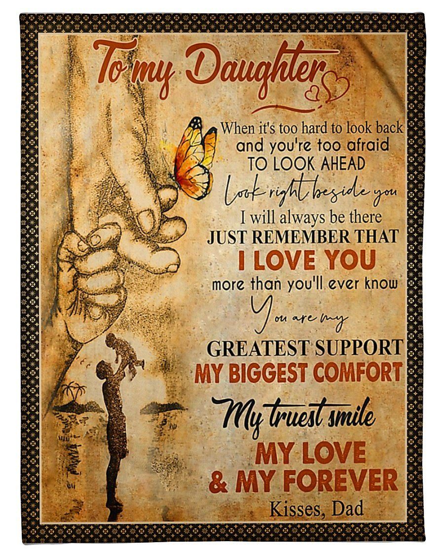 You Are My Greatest Support Fleece Blanket To Daughter Fleece Blanket