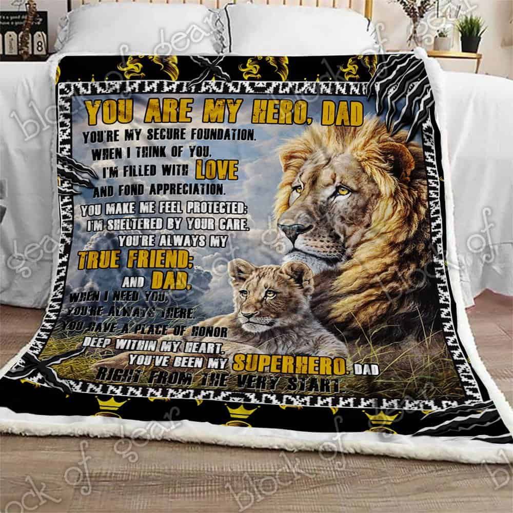 You are my hero Dad Fleece Blanket