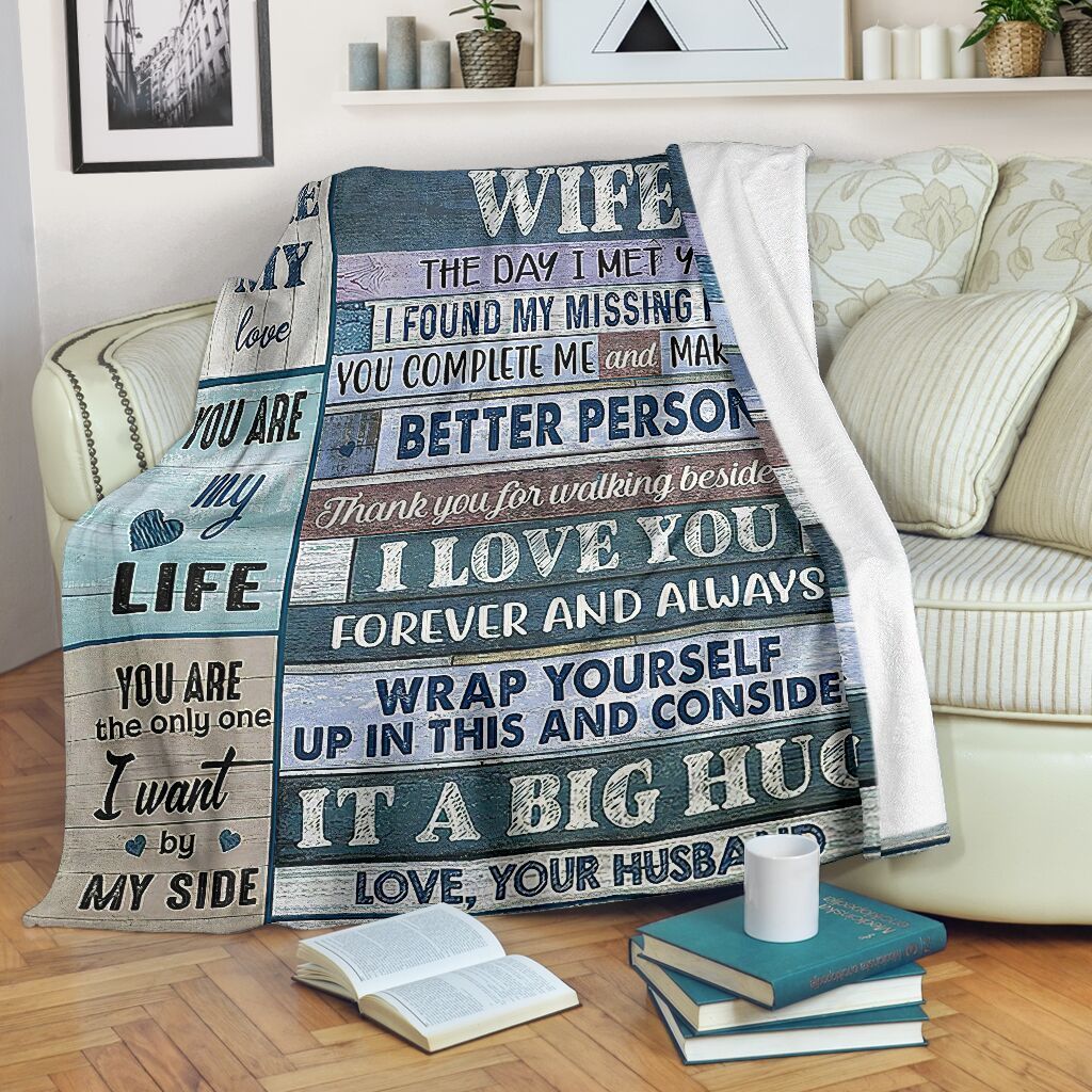 You Are My Life Husband To Wife Fleece Blanket Fleece Blanket