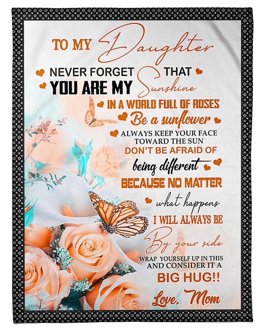 You Are My Only Sunshine Fleece Blanket To Daughter Fleece Blanket